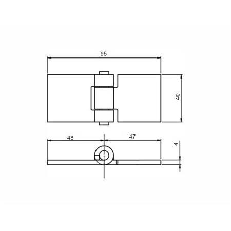 Yaprak Menteşe 4 mm