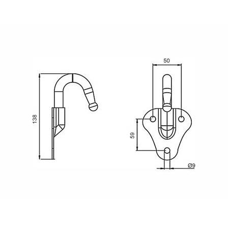 Saclı Kanca Galvaniz 14 mm