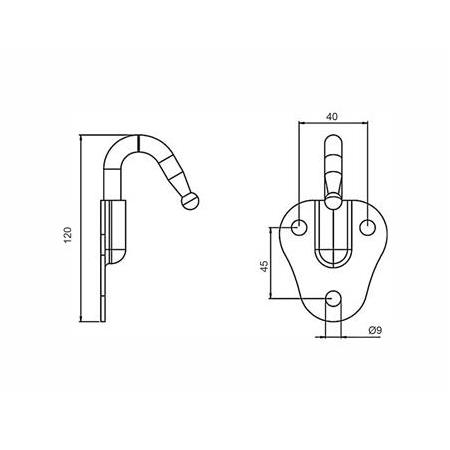 Saclı Kanca Galvaniz 10 mm