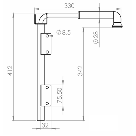 Arka Kapı Tutamağı Kısa