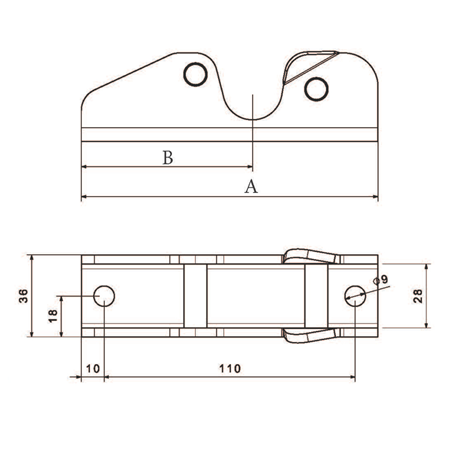 Gizli Sistem Arka Kapı Kilidi Üst Tırnak Sacı (Çinko+Geomet) 130mm - 120mm