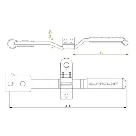 Lama Kol Takımı Galvaniz 22 mm