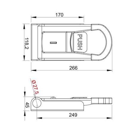 Küçük Dıştan Kilit Asma Kilitli Galvaniz 27 mm