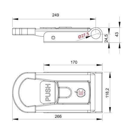 Küçük Dıştan Kilit Galvaniz 27 mm