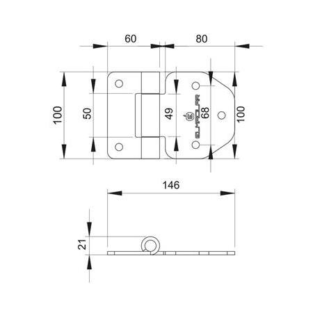 YAN KAPI MENTEŞESİ GALVANİZ