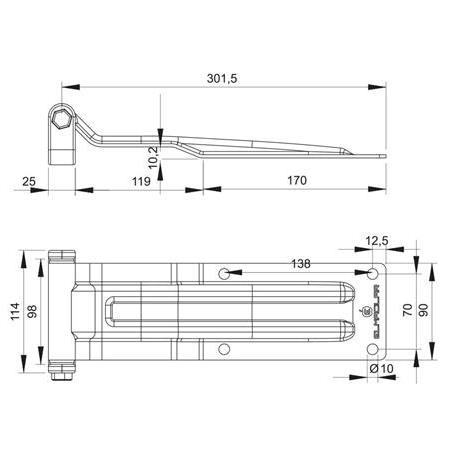SÜPER MENTEŞE LAMA AYAK GALVANİZ