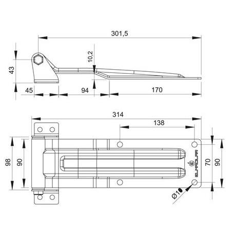 SÜPER MENTEŞE SAC AYAK GALVANİZ