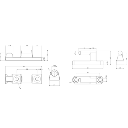 Küçük Düz Döküm Kapak Menteşesi Galvaniz Takım