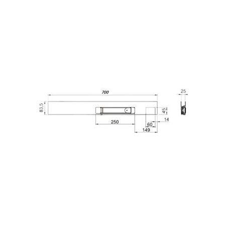 ALÜMİNYUM DİKEY KİLİT PROFİL 800 MM