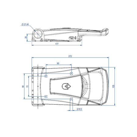 Unitnova Dıştan Kilit Krom (ø27)