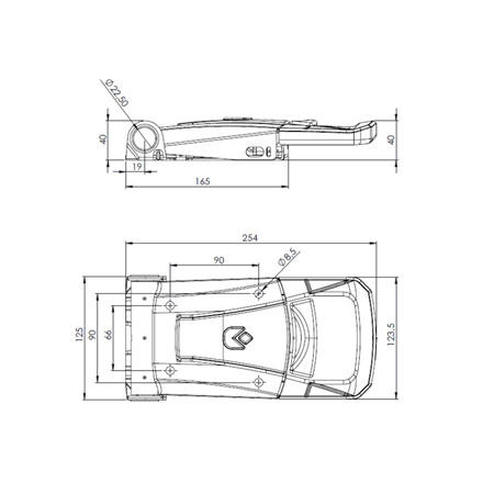 Unitnova Dıştan Kilit Krom ø22