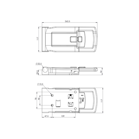 Küçük Dıştan Kilit Krom ø27
