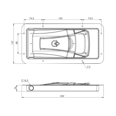 Unitnova Gömme Kilit 29mm Krom ø16