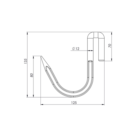 Yan Et Kancası Krom