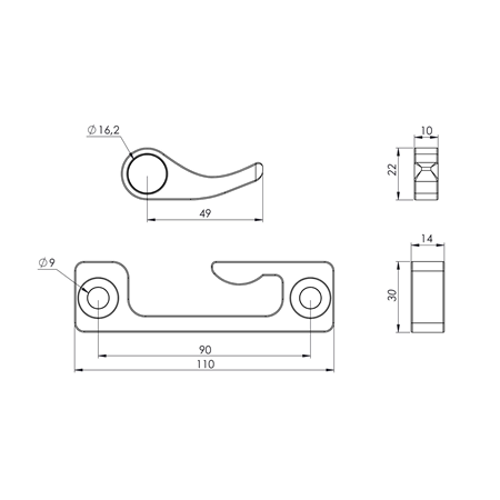 Gömme Kilit Ayağı Krom