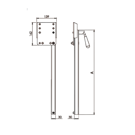 Profil Bariyer Ayağı Galvanizli 600mm