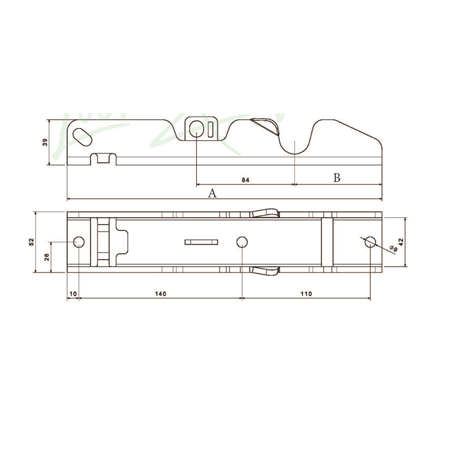 Gizli Sistem Arka Kapı Kilidi Taban Sacı (Çinko+Geomet) 270mm - 260mm